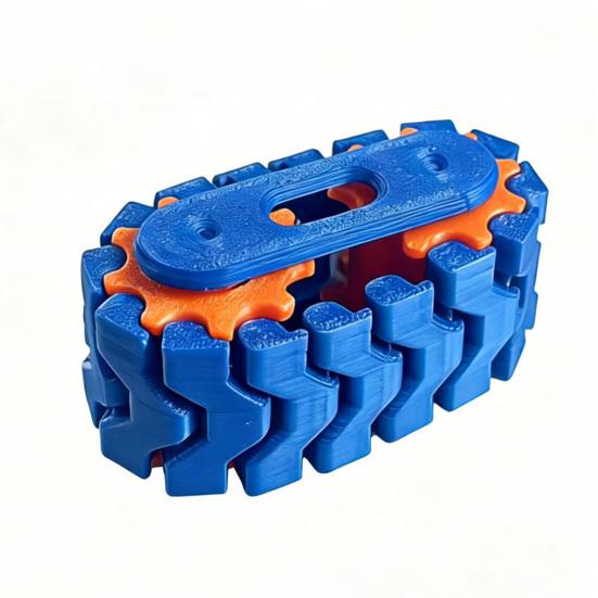 3D Printed Track Gear Track Gear Fidget Toy Stress A