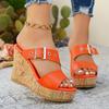 Sandalias de Plataforma con Punta Abierta y Suela Gruesa para Mujer, de Poner y Quitar, con Suela de Goma para Uso Casual