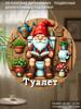 Wooden Hanging Decorative Sign, Toilet decoration,2D Flat Pendant,the Pattern Is a Dwarf Sitting On the Toilet Reading a Book,gift for a Friend