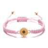 Adjustable Colorful Woven Daisy Bracelet for Men And Women Handmade Sunflower Bracelet for Couples Best Friends Graduation Gift