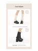 Thick Knit Korean-Style Mid-Calf Scrunch Socks - Warm, Solid Color, Chunky Ribbed Leg Warmers