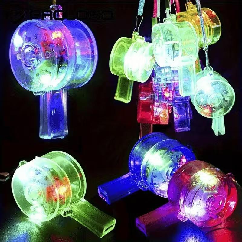 10-80 STUKS LED Glow Fluitje met Lanyard Lichtgevend in het Donker Feestartikelen Leuk Gloeiend Speelgoedfluitjes voor Kinderen Volwassenen Feestdecoratie