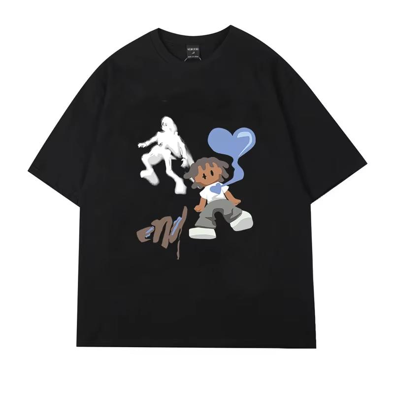 Women's Vintage Funny Graphic Print T-Shirt Oversized Streetwear Hip Hop Tee Shirts Harajuku Casual Cotton Short Sleeve Woman