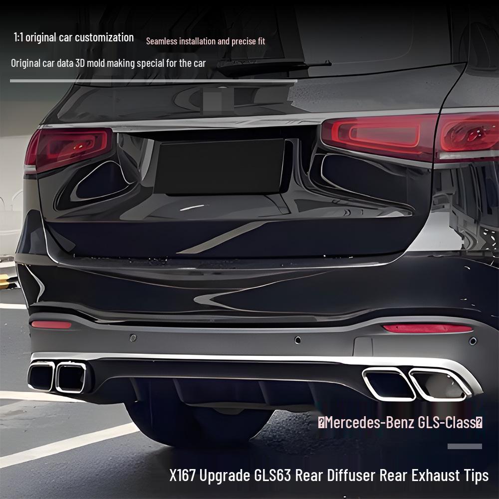 Mercedes-Benz GLS-Class X167 (2019+) Rear Diffuser Tailpipes Upgrade Kit for GLS63