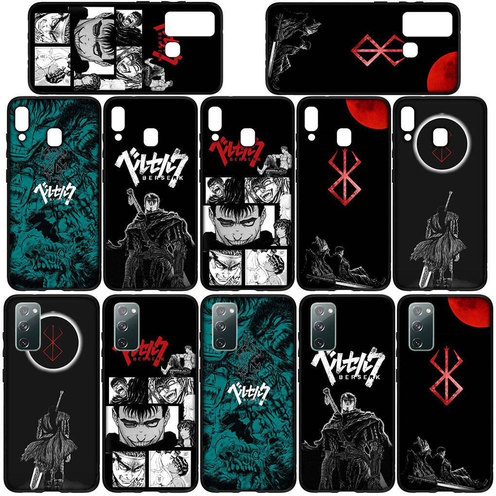 Coque de téléphone pour Samsung Galaxy S25 S23 S22 S21 S10 S24 Ultra FE A05 A06 A15 A16 A36 A37 A35 A54 A55 A56 A57 A25 A26 A53 A17 Berserk Guts Couverture Comics