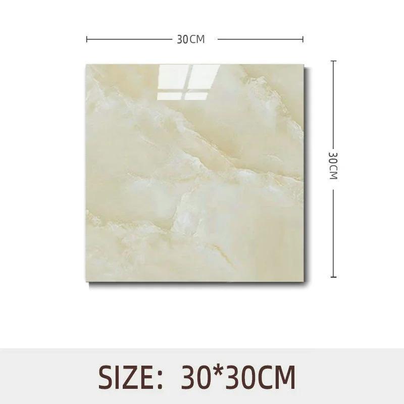 10pcs Waterproof Imitation Marble Wood Tile Floor Stickers 30*30cm Bathroom Home Decoration DIY Self-adhesive Wall Stickers