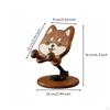 Cartoon Mobile Phone Stand 360° Rotatable Wooden Japanese Dog Holder Foldable