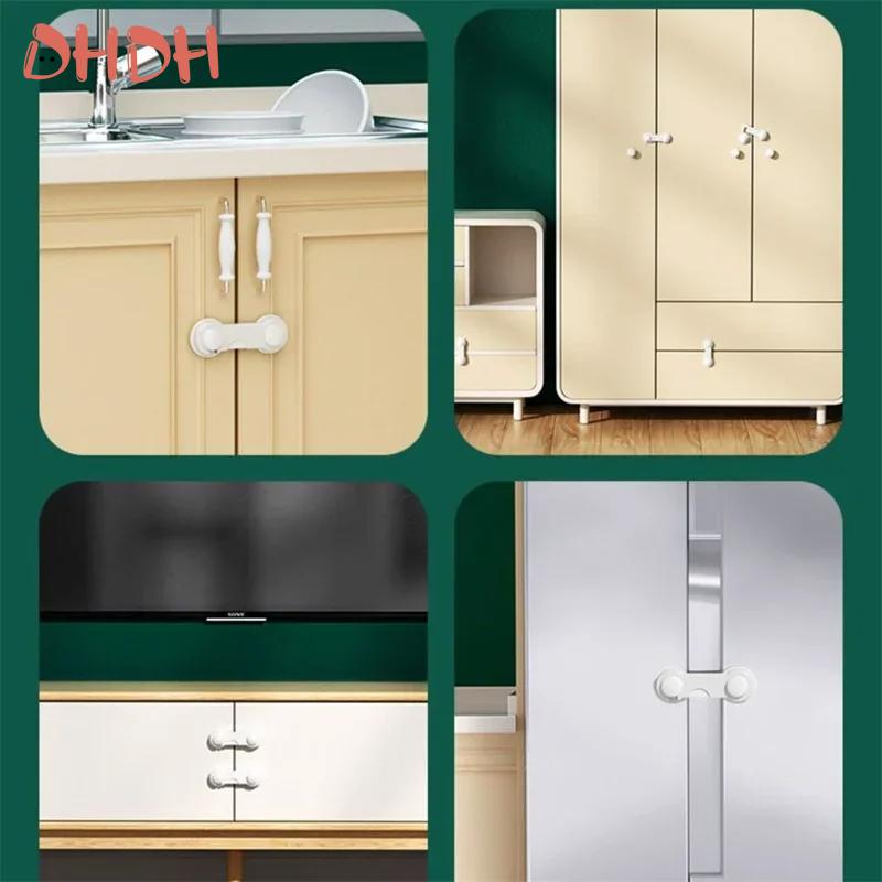 4/6Pcs/Lot Child Lock Protection Of Children Baby Drawer Anti-opening Cabinet Door Refrigerator Anti-pinch Safety Lock Buckle