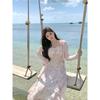 Pink Floral Dress, Gentle Temperament, Sleeveless Waist Long Suspender Skirt (single Skirt), Mind Taking Pictures Carefully