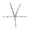 Gray 5-Point Nylon Harness Strap for High Chair and Stroller