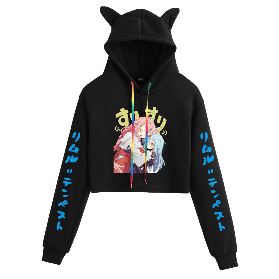 Reincarnated as a Slime Women's Anime Cat Ear Crop Top