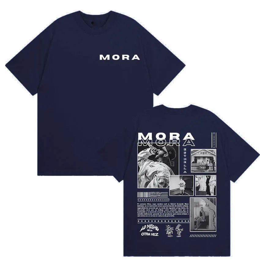 Men's Hip Hop Vintage Fashion O-Neck T-shirts Rapper MORA Album 2025 Graphic T Shirt Casual Oversized Cotton T-shirt Streetwear