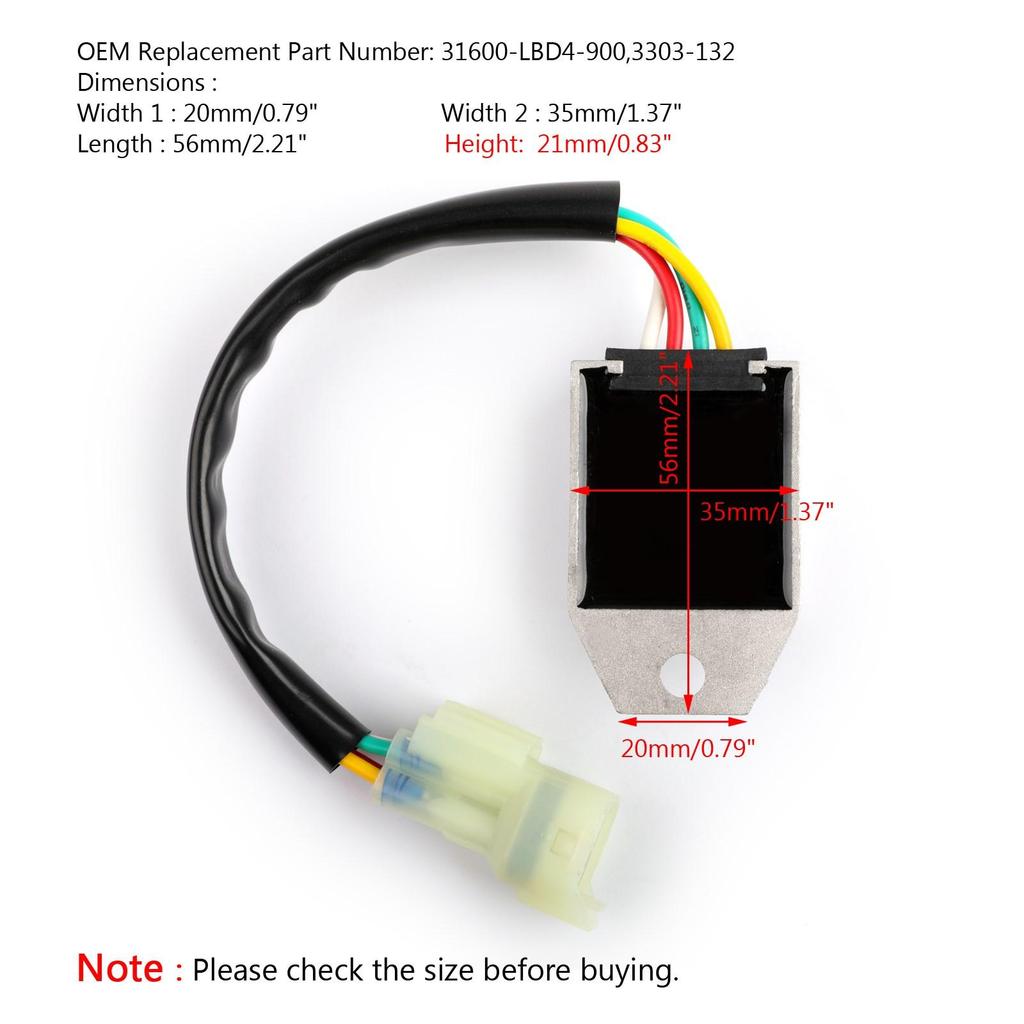 Neuer Spannungsregler Gleichrichter 12V für 89ccm KYMCO Mongoose 50 70 90 2004-2007