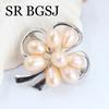 Luxury Jewelry 100% Genuine Natural Freshwater Pearl Wedding Micro-inlaid Zircon Coat Women All Match Accessories Pin Brooch