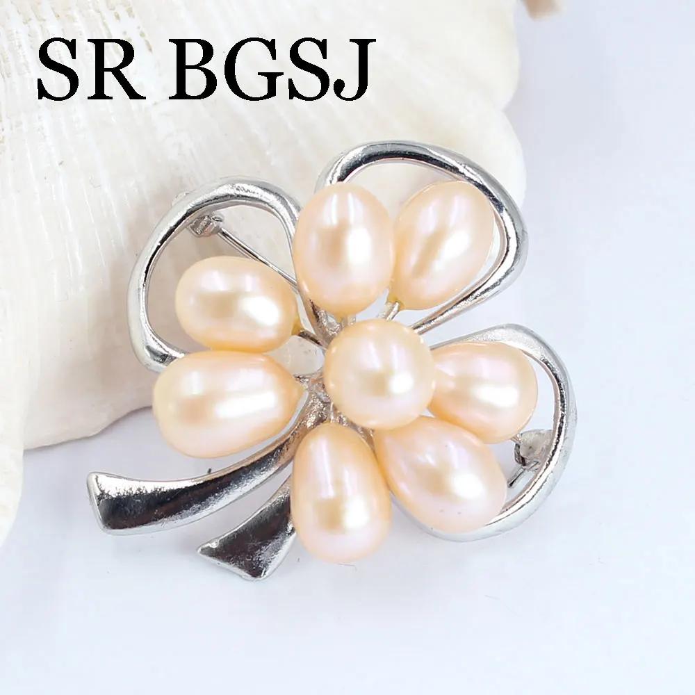 Luxury Jewelry 100% Genuine Natural Freshwater Pearl Wedding Micro-inlaid Zircon Coat Women All Match Accessories Pin Brooch
