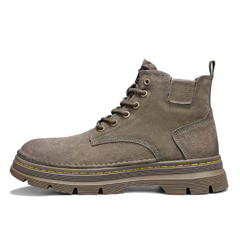 

Rhubarb Boots Leather 2 Summer High Top Boots Desert Tooling Boots Locomotive 45