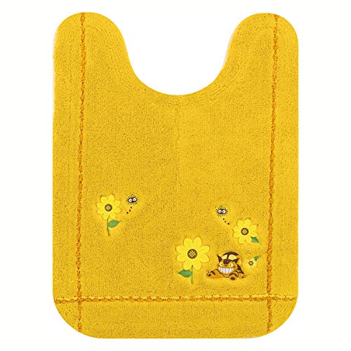 Senko My Neighbor Totoro Flower Bus Stop Long Toilet Mat, Approx. 80 x 60 cm, Yellow, 19753