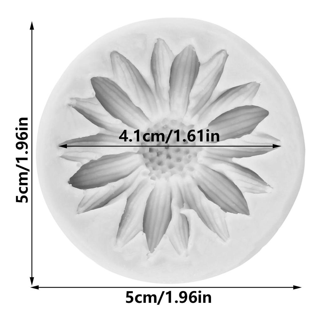 Flower Silicone Molds Sunflower Rose Chrysanthemum Flower Fondant Mold Cake Decorating Tools Cupcake Topper Candy Resin Clay Chocolate Gumpaste Mold