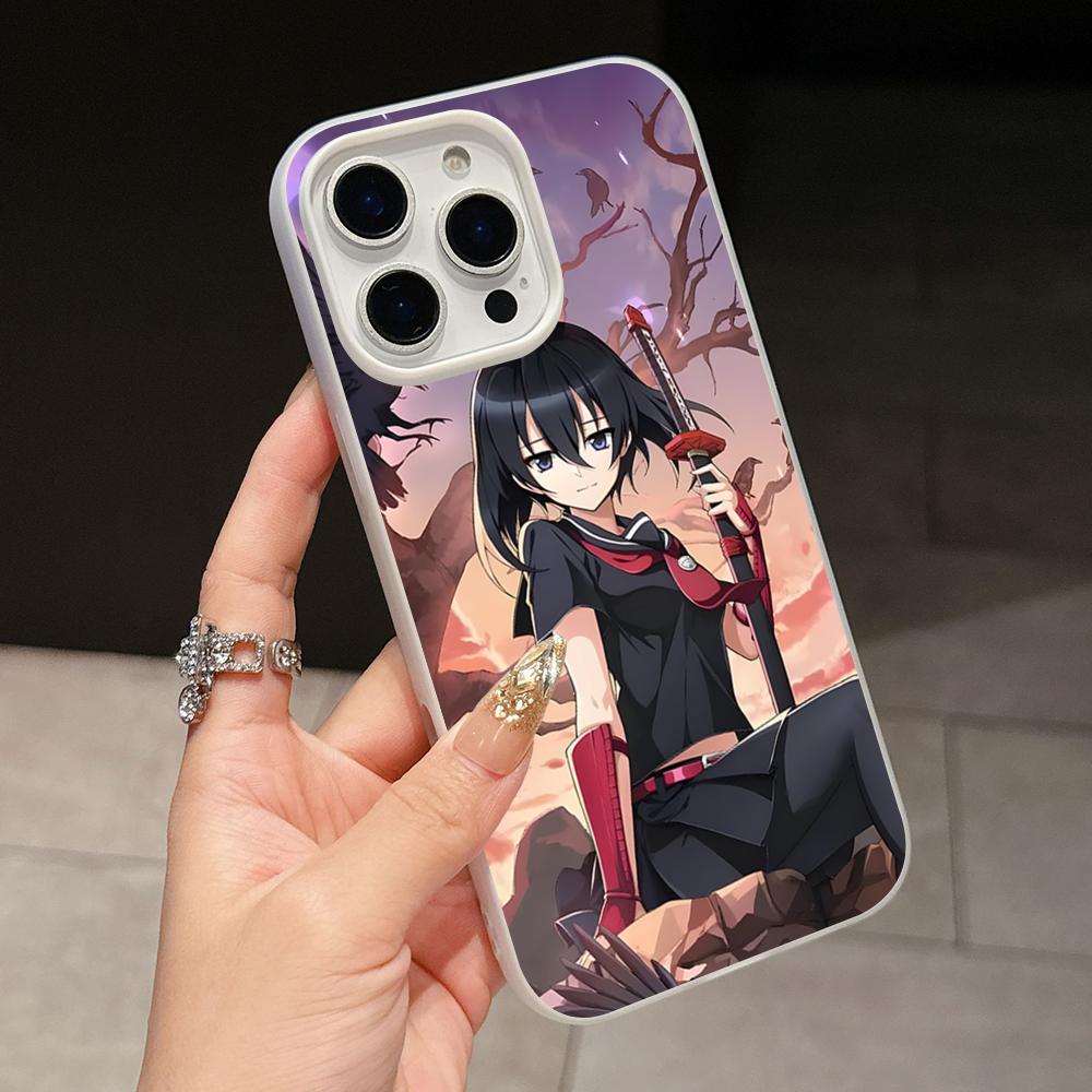 

Akame Kurome Jelly Double layer White Mobile Phone Case for iPhone 17 16 15 14 13 12 11 Air Pro Max Plus Protective iPhone 15