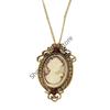 Gothic Retro Black Victorian Cameo Elegant Queen Head Portrait Choker Crystal Pendent Necklace for Women and Girls Jewelry