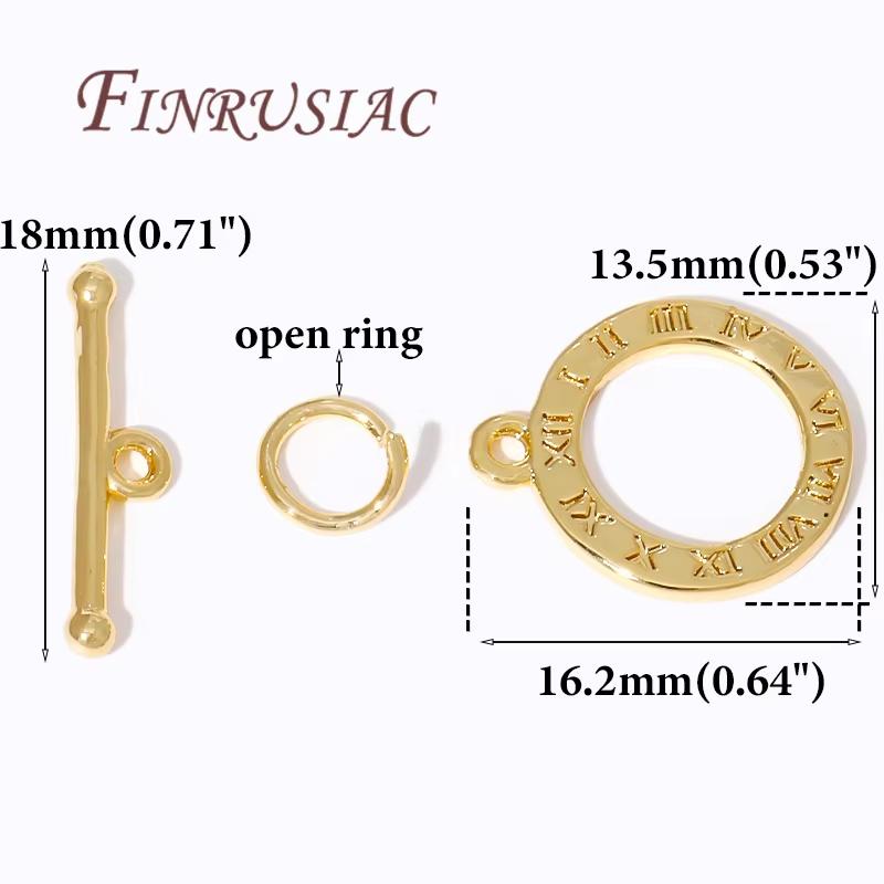 18K Gold Plated Toggle Clasps For Jewelry,Brass Metal Clasps For Bracelets,OT Clasp,Jewelry Making Supplies,DIY Accessories,