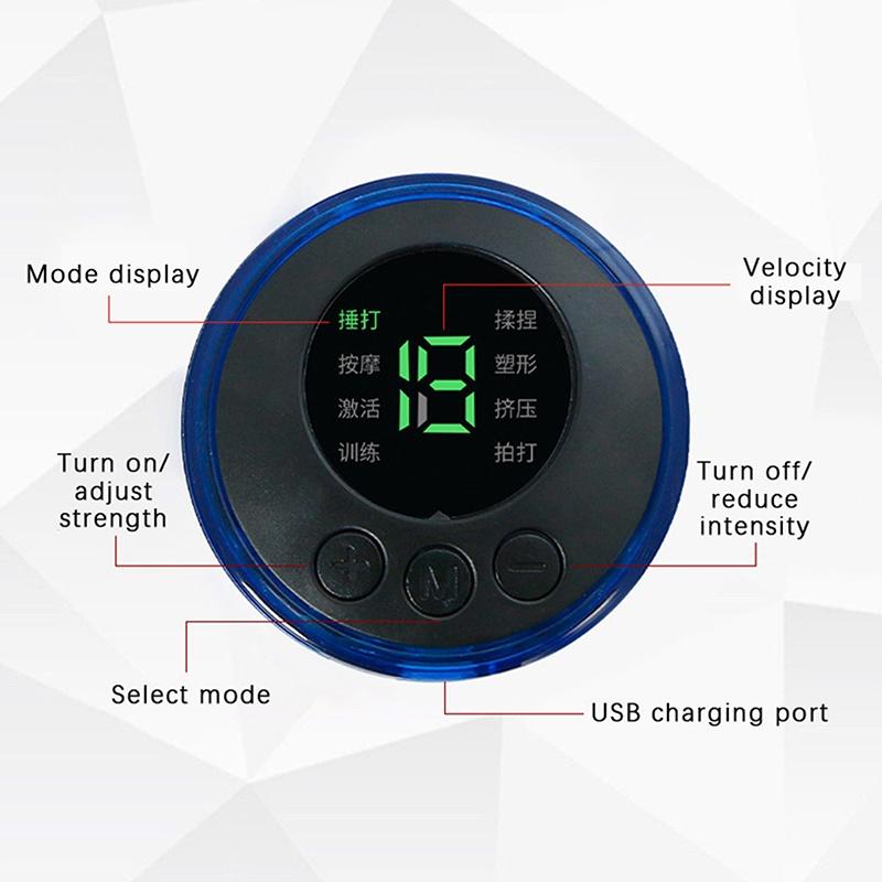 Portable Ems Neck Massager With 8 Modes And Lcd Display Perfect For Neck Back Muscle Pain Relief Home Office Travel