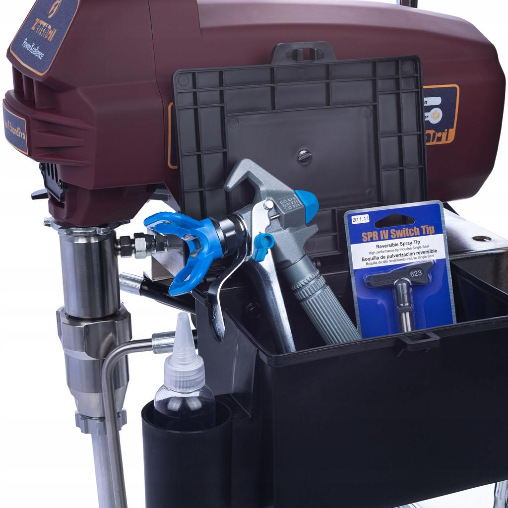 Zenthril Agregat Malarski Apex B Stand Pro – 2500W z Wózkiem Transportowym | Elektroniczna Regulacja Ciśnienia | Zestaw Akcesoriów MEGA PACK