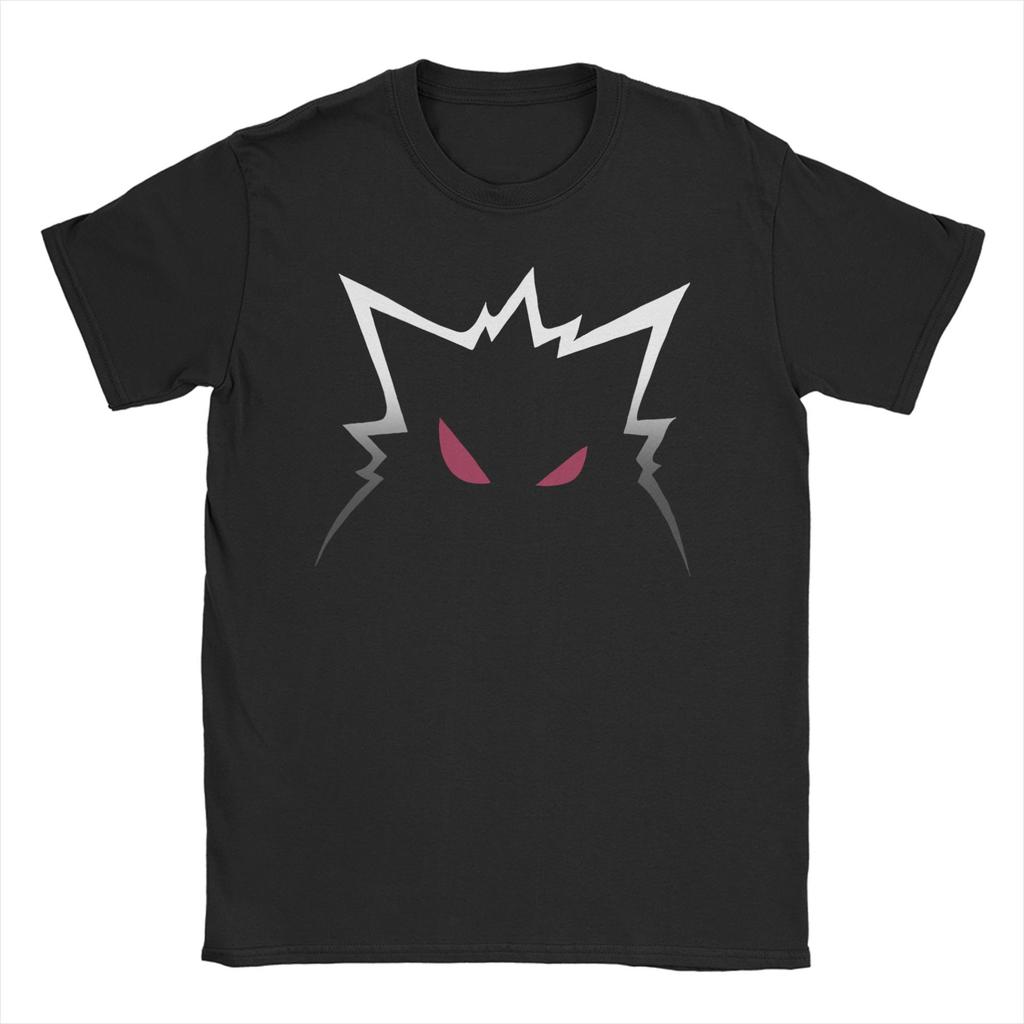 Pokemon Gengar Kawaii T-Shirts Men Women Round Neck 100% Cotton T Shirt Japanese Anime Pikachu Short Sleeve Tee Shirt Clothes