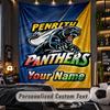 TapestryPenrith Panthers Custom Name Text Personalized Wall Hanging Tapestry Home Wall Decor