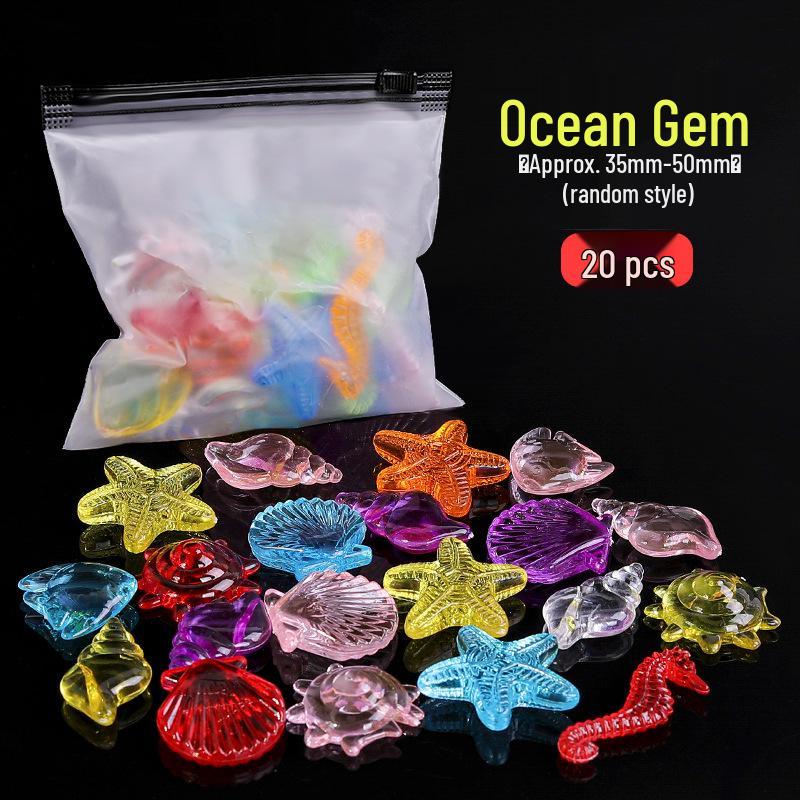 DIY Gemstone Treasure Kit: Imitation Crystal Diamonds & Mixed Acrylic Ornaments for Kids