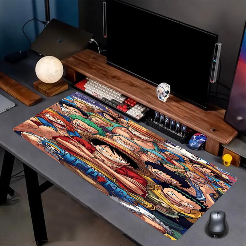 Tapis de Souris Imprimé One Piece, Tapis Antidérapant pour Clavier de Bureau, pour PC Portable Gaming Travail Utilisation Quotidienne, Cadeau Surprise Cool pour Festival