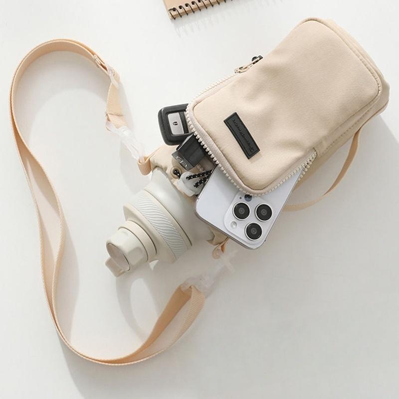 Water Bottle Holder Sling Bag with Phone Pocket Durable Tumbler Carrier for Hiking Camping Travel Fitness