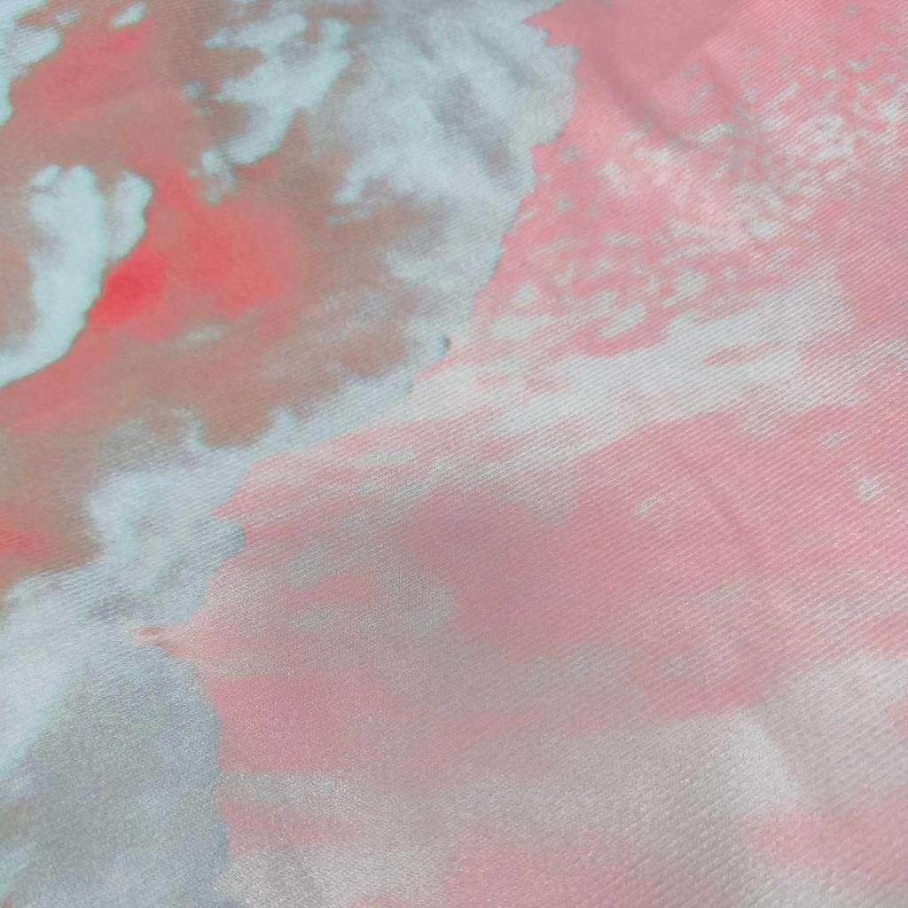 Pink Clouds Sky Tapestry Ocean Moon Stars Nature Landscape Tapestry Fantasy White Cloud Aesthetic Tapestries Wall Hanging for Girls Women Nursery