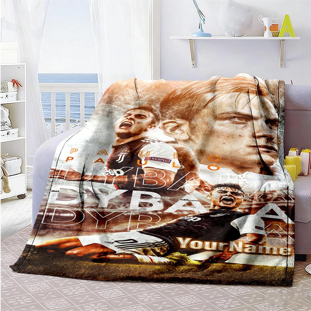 Juventus Customize Text Blanket Cozy Customizable Blanket Soft Warm Cozy Suitable for Bedding Office Nap Bed for All Occasions