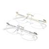 Women's Stylish Glitter Borderless Photochromic Glasses with Anti-Blue Light Slimming Lenses