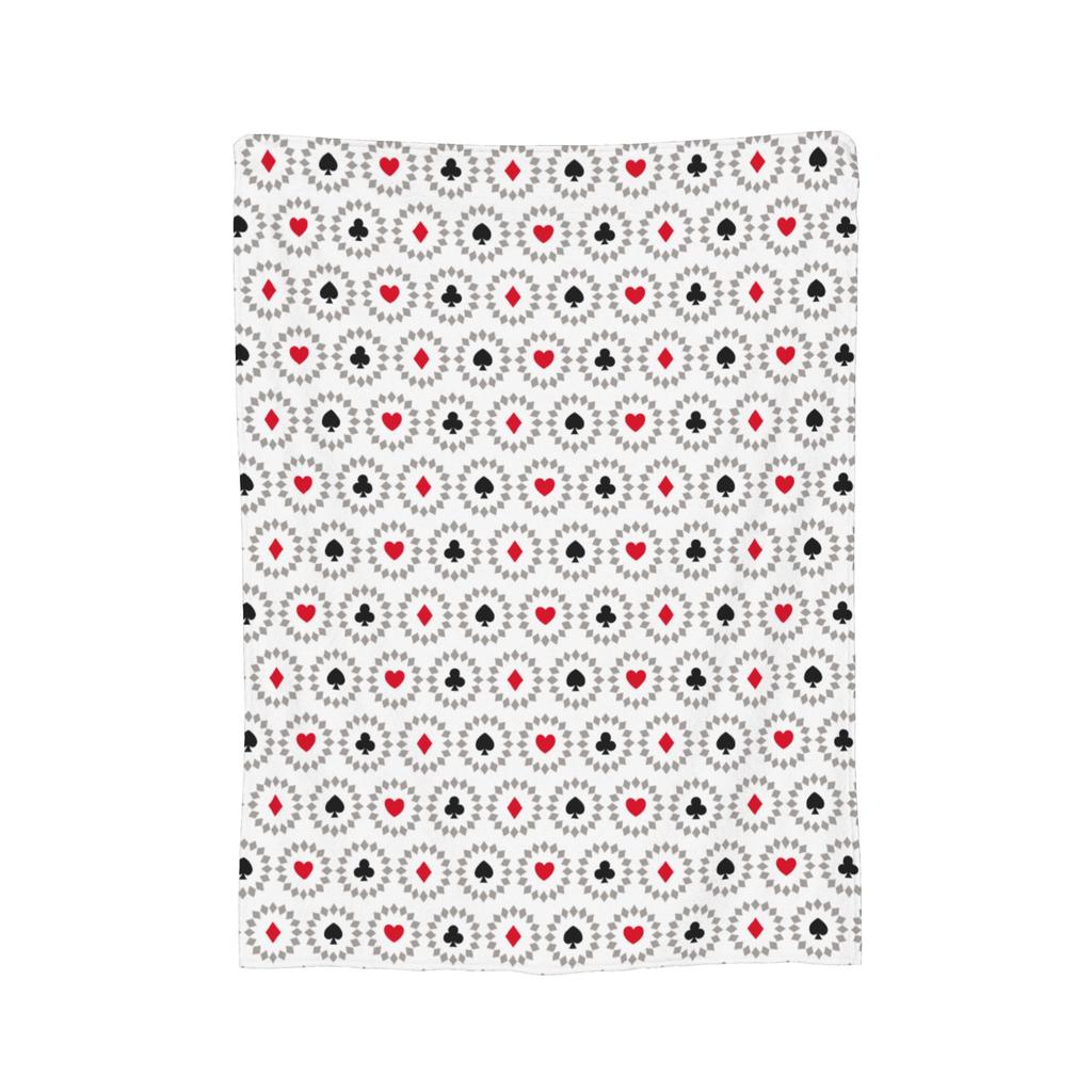Poker Playing Card  Blankets Coral Fleece Plush Autumn/Winter  Portable Warm Throw Blankets for Sofa Car Quilt