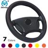 DERMAY 7Colors 39/40CM Car Steering Wheel Cover PU Leather Size L for Outer Diameter Of Steering Wheel 39-40cm Free Shipping