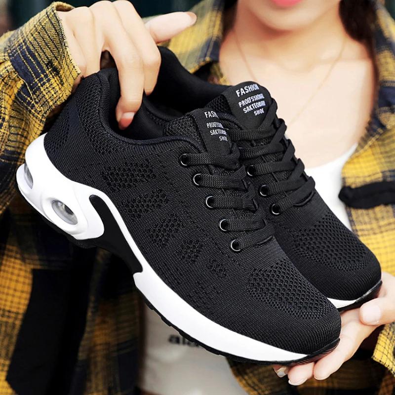New Autumn Women Vulcanize Shoes Platform Casual Sneakers Shoes Flats Mesh Breathable Running Shoe Soft Sports Tenis Shoes