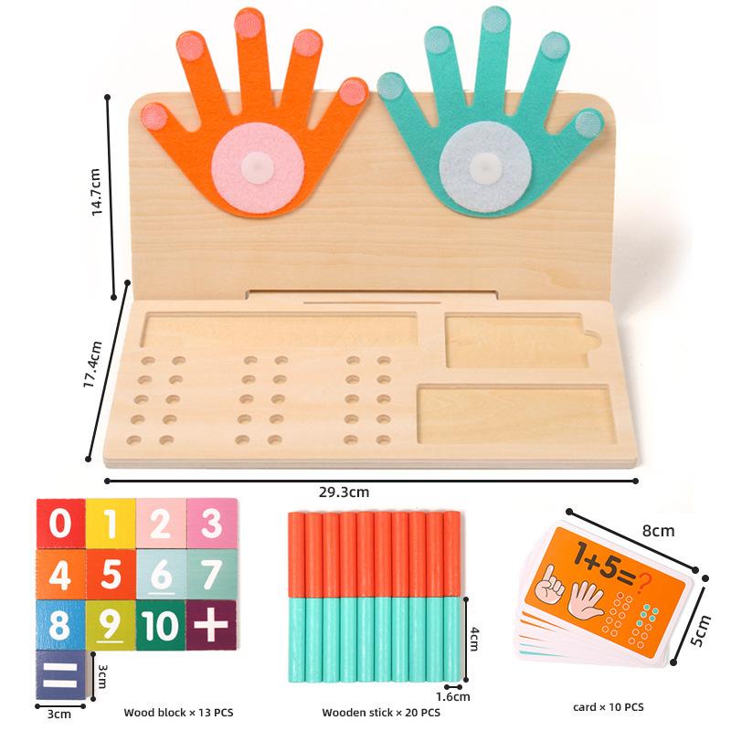 Kids Montessori Toys Wooden Finger Numbers Math Toy Children Counting Early Learning Educational Toys Toddlers Intelligence Game