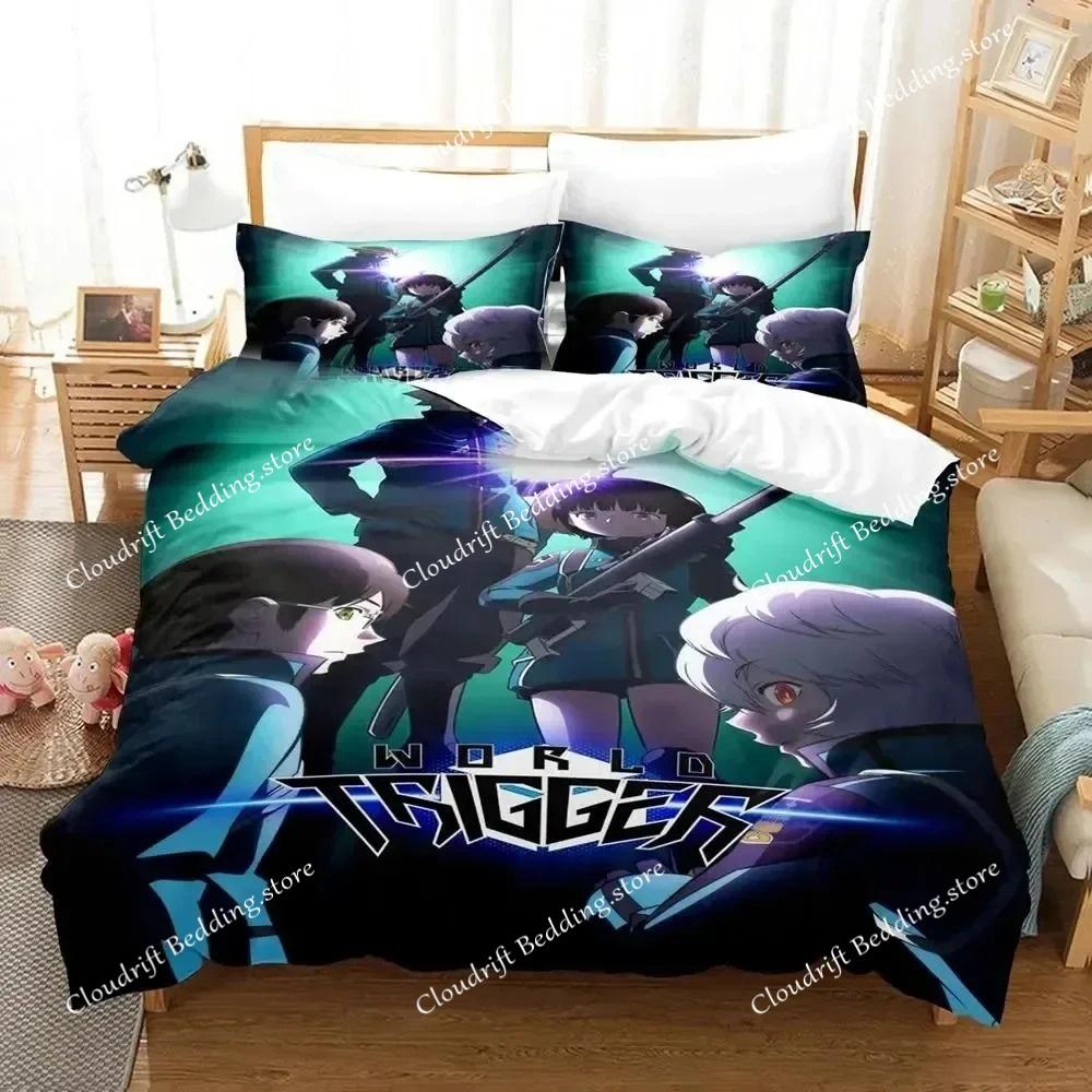 Anime Osamu Mikumo World Trigger Bedding Set Duvet Cover Bed Set Quilt Cover Pillowcase Comforter King Queen Size Boys Adult