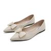 Fashion elegant bow-knot ballets shoes female office work loafers women flats 2025 pointed toe soft bottom spring single shoes woman