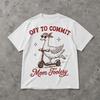 T-shirt 'Off To Commit Mom Foolery', T-shirt Graphique Drôle 'Mama Goose Scooter', Cadeau Annonce Première Fête des Mères Grossesse