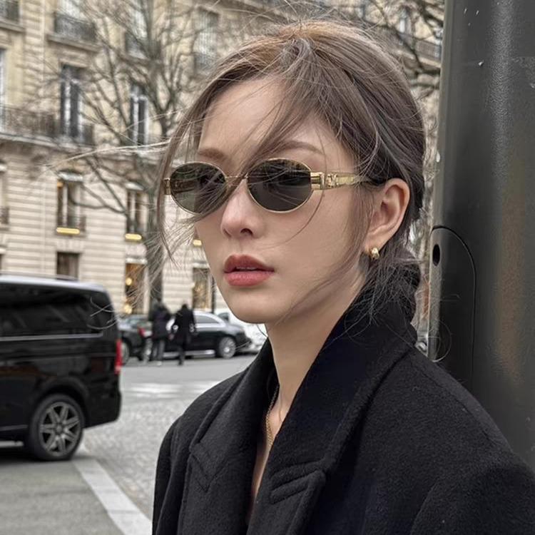 

Ретро Американські Металеві Маленькі Овальні Жіночі Сонцезахисні Окуляри - Висококласний Вуличний Стиль, Захист від Сонця