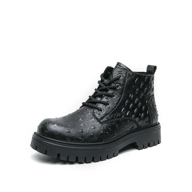 Fashion Autumn and winter men's boots Fashionable new designer style Outdoor Trendy Party office motorcycle Daily Thick soled shoes