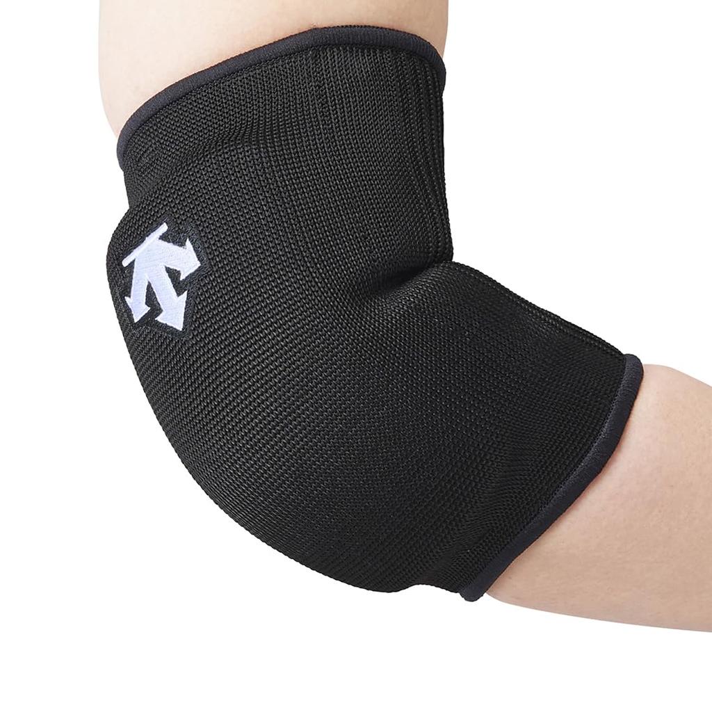 Descente Volleyball Junior Elbow Set of Thick and Comfortable for Classic Black Pads, 2, Kids, (DVB-8713JC)