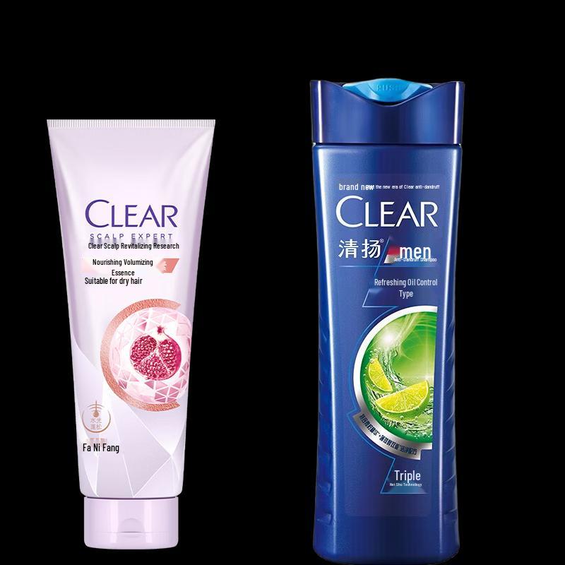 Clear Scalp Care Bundle: Volumizing Serum & Men s Anti-Dandruff Shampoo