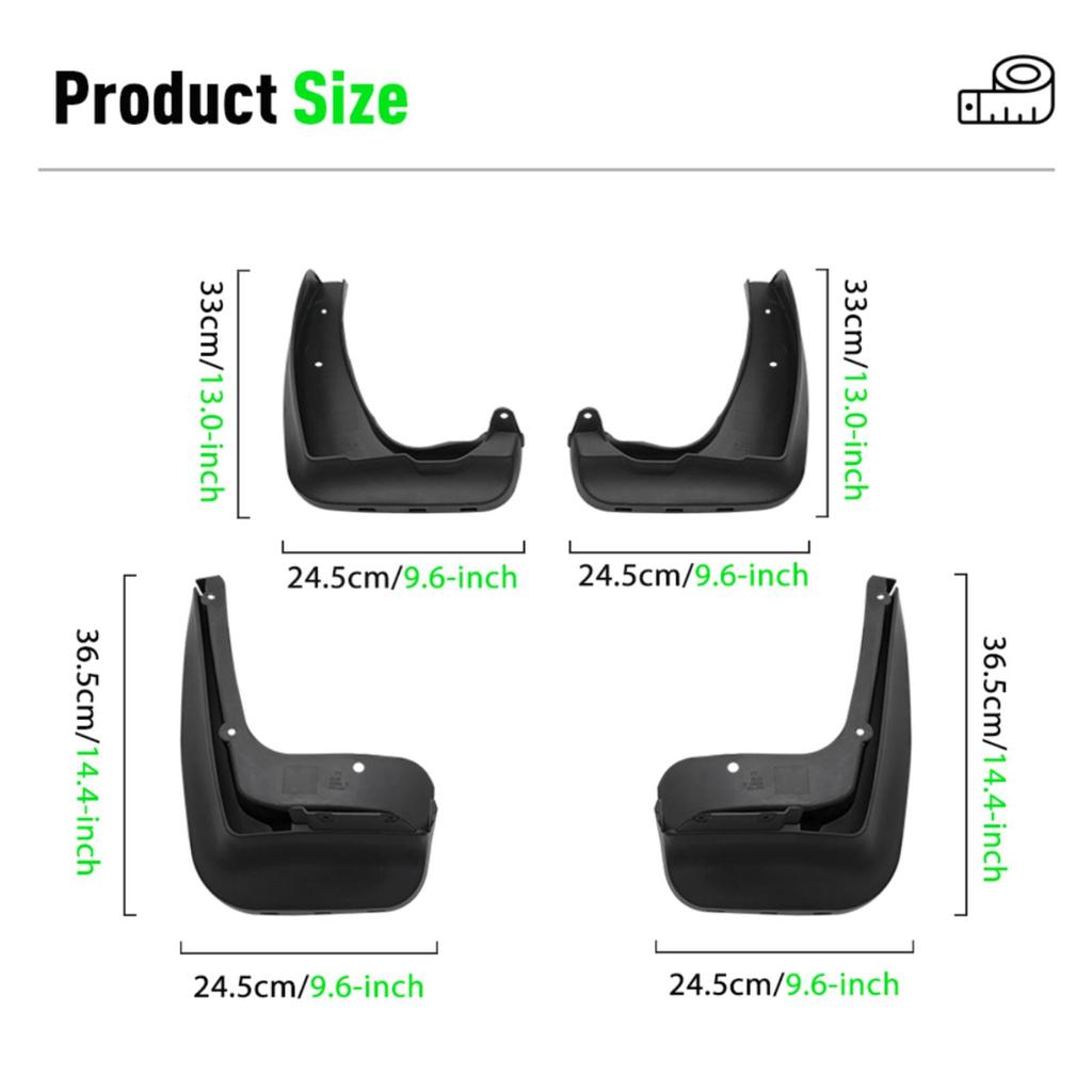 4PCS Splash Guards Mudguards Compatible with BMW 3 SERIES F30 F31 2012 2013 2014 2015 2016 2017 2018 2019
