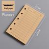 En Stock A8 M5 Recambio de Planificador Hojas Interiores de Hojas Sueltas: Cuadrícula, En blanco, Línea vertical, Plan semanal, Una página por día, Estilo de fichaje.