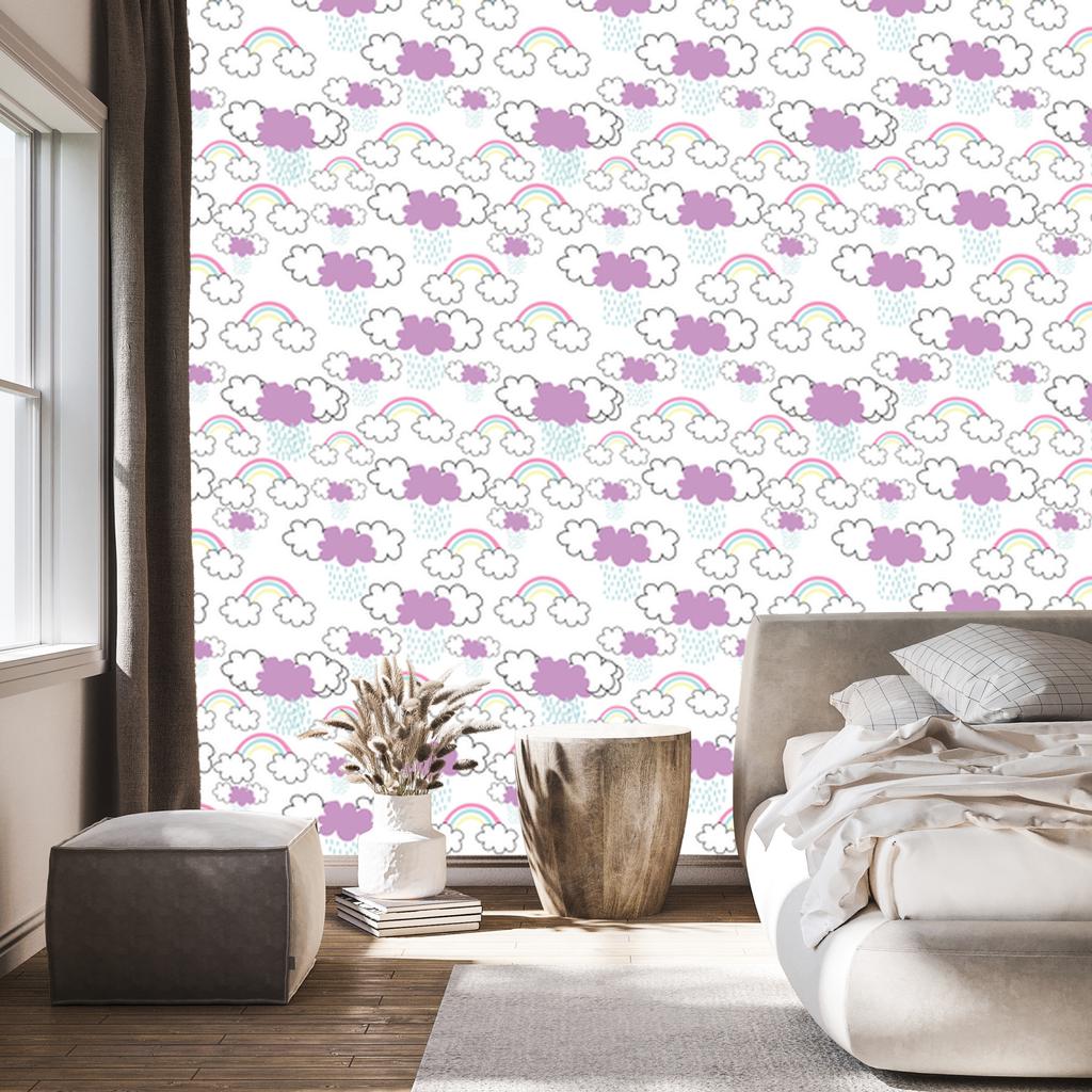 Rainbows in the Rain Wallpaper for Living Room and Bedroom 50x1000