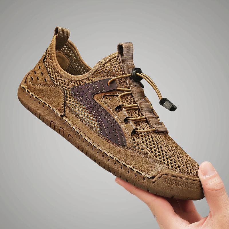 

2025 летняя мужская обувь, новая повседневная обувь из хлопчатобумажной ткани, мужская обувь большого размера с сетчатой подошвой, мужская дышащая обувь на толстой подошве 46
